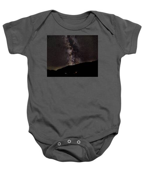 Starry Night Over Mountain Landscape Baby One-Piece
