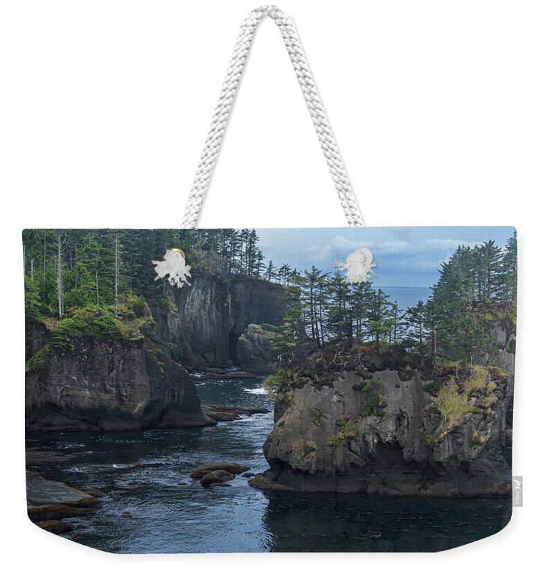 Serene Coastal Rocky Landscape Weekender Tote Bag