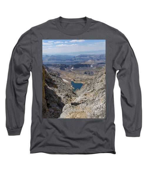 Breathtaking Middle Teton Mountain View Long Sleeve T-Shirt