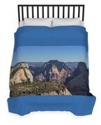 Majestic Mountain Range View Duvet Cover