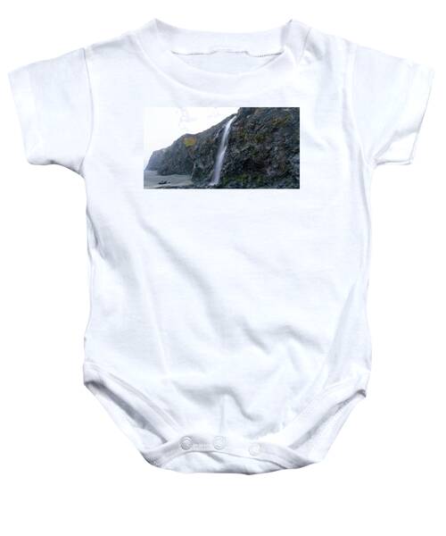 Secluded Coastal Waterfall Cascade Baby One-Piece