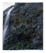 Secluded Coastal Waterfall Cascade Fleece Blanket