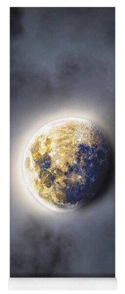 Celestial Moon In Ethereal Glow Yoga Mat