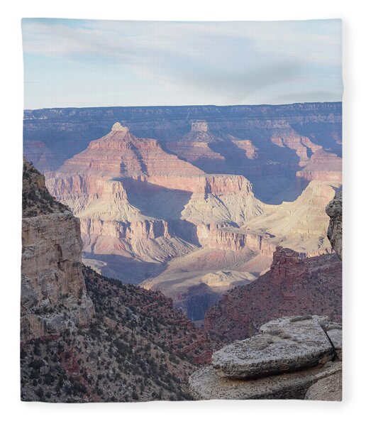 Majestic Grand Canyon Vista At Sunset Fleece Blanket