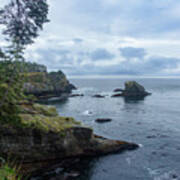 Rugged Coastal Landscape with Cliffs Art Print