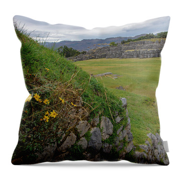 Saqsaywaman In Cusco Peru Throw Pillow