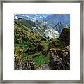 Mysterious Incan Ruins In The Mountains Framed Print