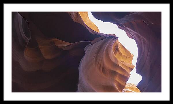 Antelope Canyon Curves And Light Play Framed Print
