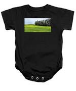 Rolling Hills With Blooming Wildflowers Baby One-Piece