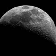 Illuminated Half Of The Moon Art Print