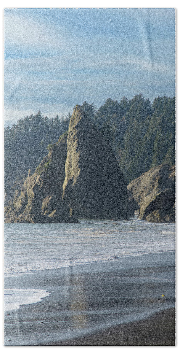 Dramatic Coastal Rock Formations Hand Towel