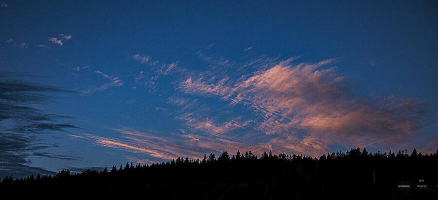 Wall Art featuring the photograph Twilight Over Forested Horizon by Brandon Wichmann