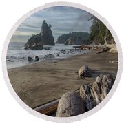 Rugged Coastal Landscape Round Beach Towel