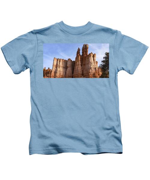 Majestic Rock Formations Under Blue Sky In Bryce Canyon National Park Kids T-Shirt