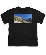 Majestic Mountain Peaks Under Blue Sky Youth T-Shirt