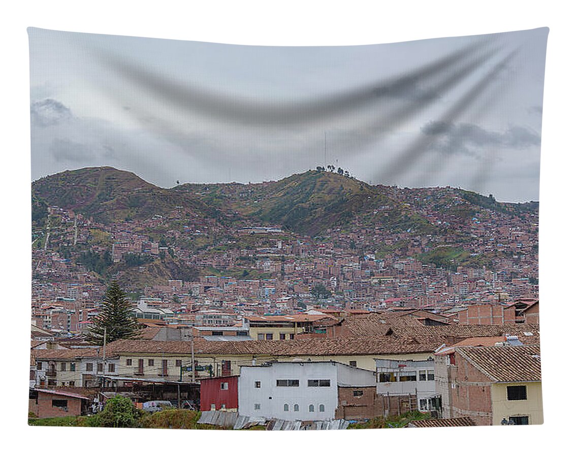 Rooftops and Hills of Cusco Tapestry