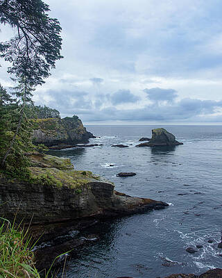 Rugged Coastal Landscape with Cliffs Wall Art