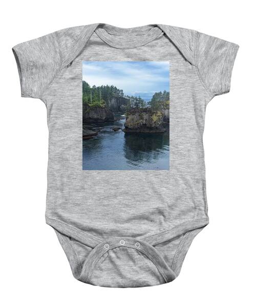 Serene Coastal Rocky Landscape Baby One-Piece