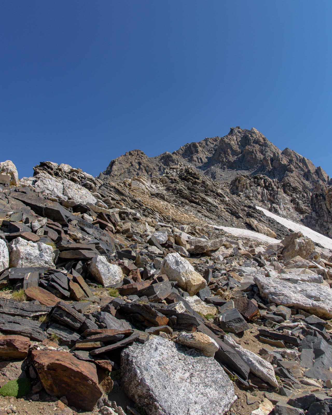 Looking toward Middle Teton from the saddle